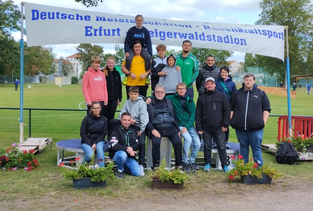 Rasenkraftsportler aus Langenbrand bei Deutschen Meisterschaften in Erfurt